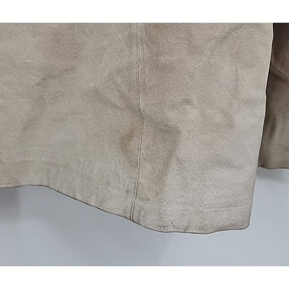 Genelli Mens Leather Fringe Jacket Size XXL Blonde Tan Coat Vintage - Picture 8 of 16